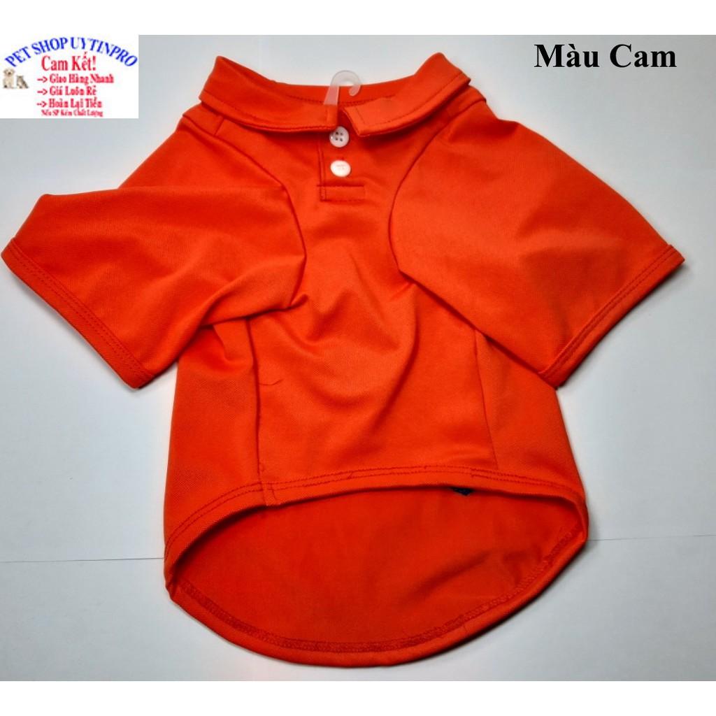 ÁO CHO THÚ CƯNG CHÓ MÈO Loại polo có cổ Thêu 5 hình Chất liệu thun cotton Thoáng mát