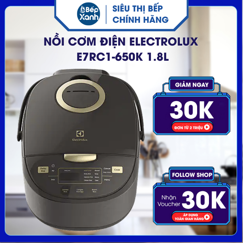 Nồi Cơm Điện Electrolux E7RC1-650K 1.8L - Hàng Chính Hãng