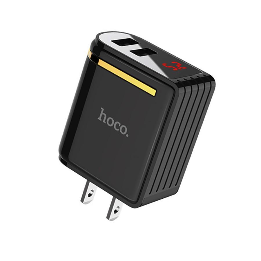 Củ Sạc 2 Cổng USB HOCO C39 Max 5V-2.4A , Led Hiển Thị Dòng Điện , IC Ổn Định Điện - Hàng Chính Hãng