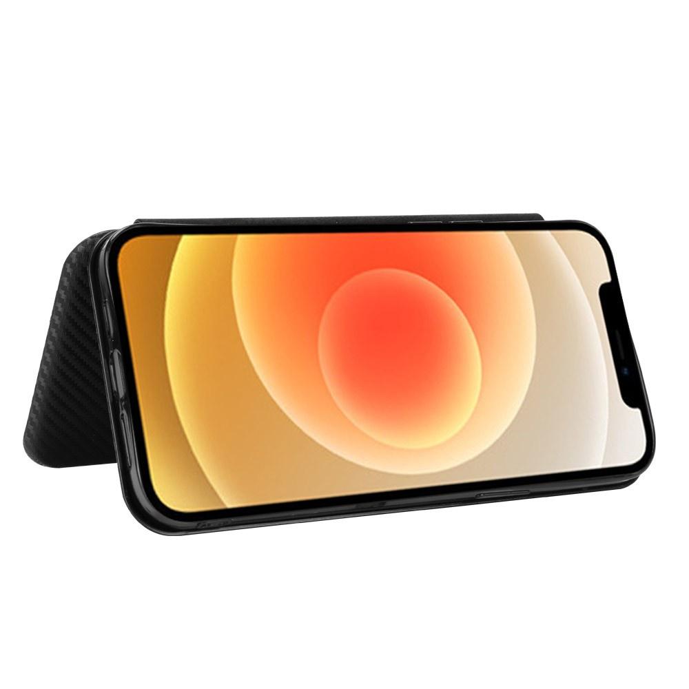 Bao da điện thoại nắp lật kiểu ví sợi carbon cho iPhone 13 Pro Max 13 mini 12 Pro Max 12 mini 11 Pro MAX iphone X/XS