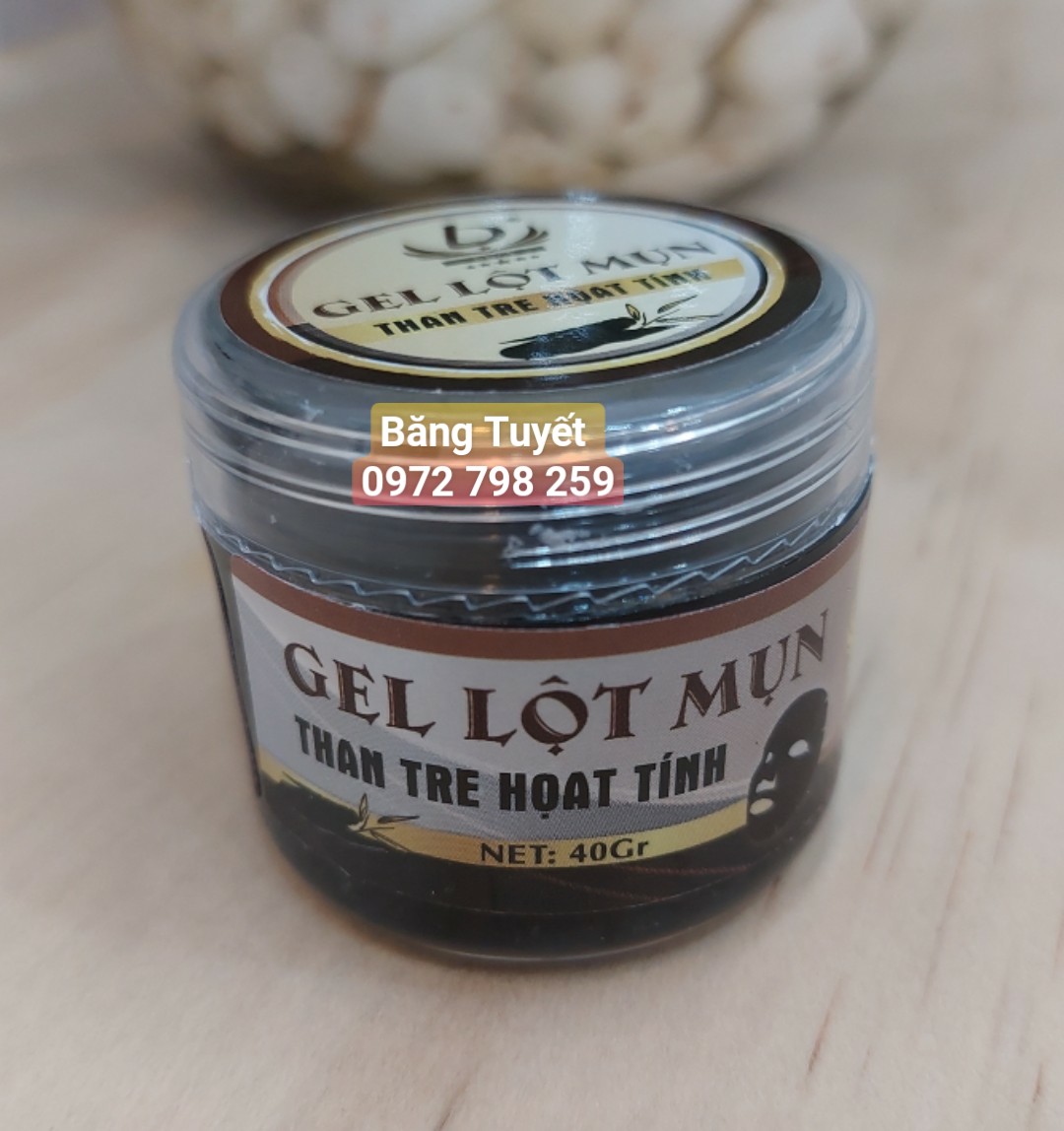 Gel lột mụn than tre hoạt tính DULY 40g gel hut mụn keo lột mụn