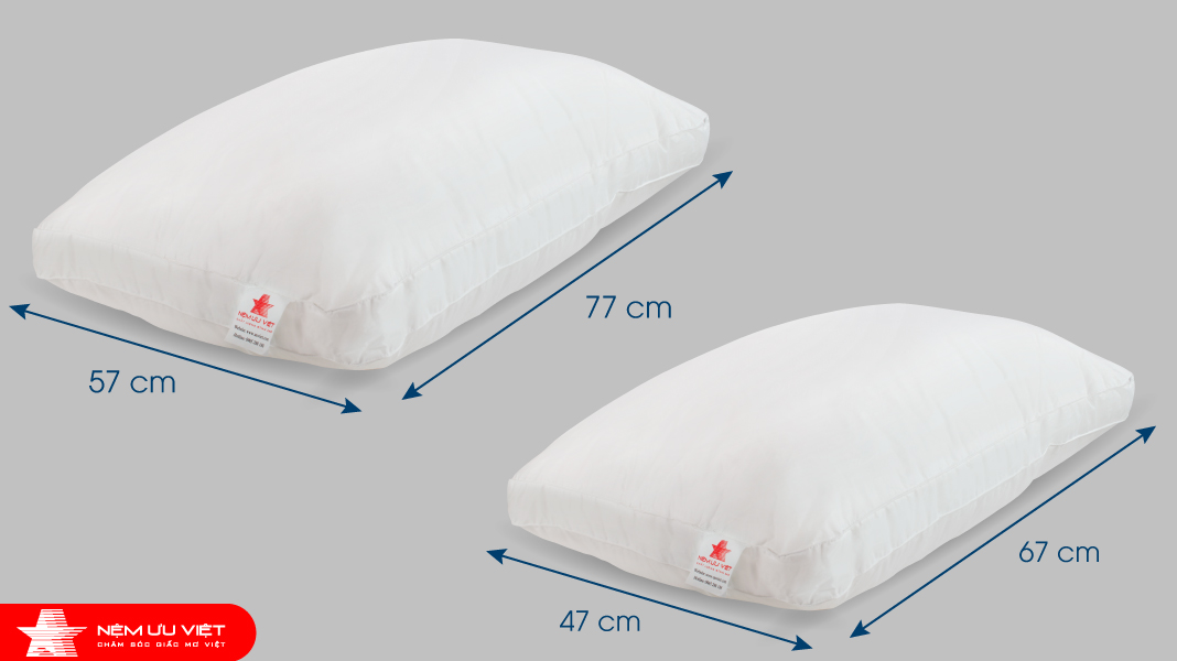 Gối Lông Vũ Mircrofiber Cao Cấp Ưu Việt (Có Túi Xách) 47x67cm Đạt chuẩn OEKO-TEK An Toàn Với Da