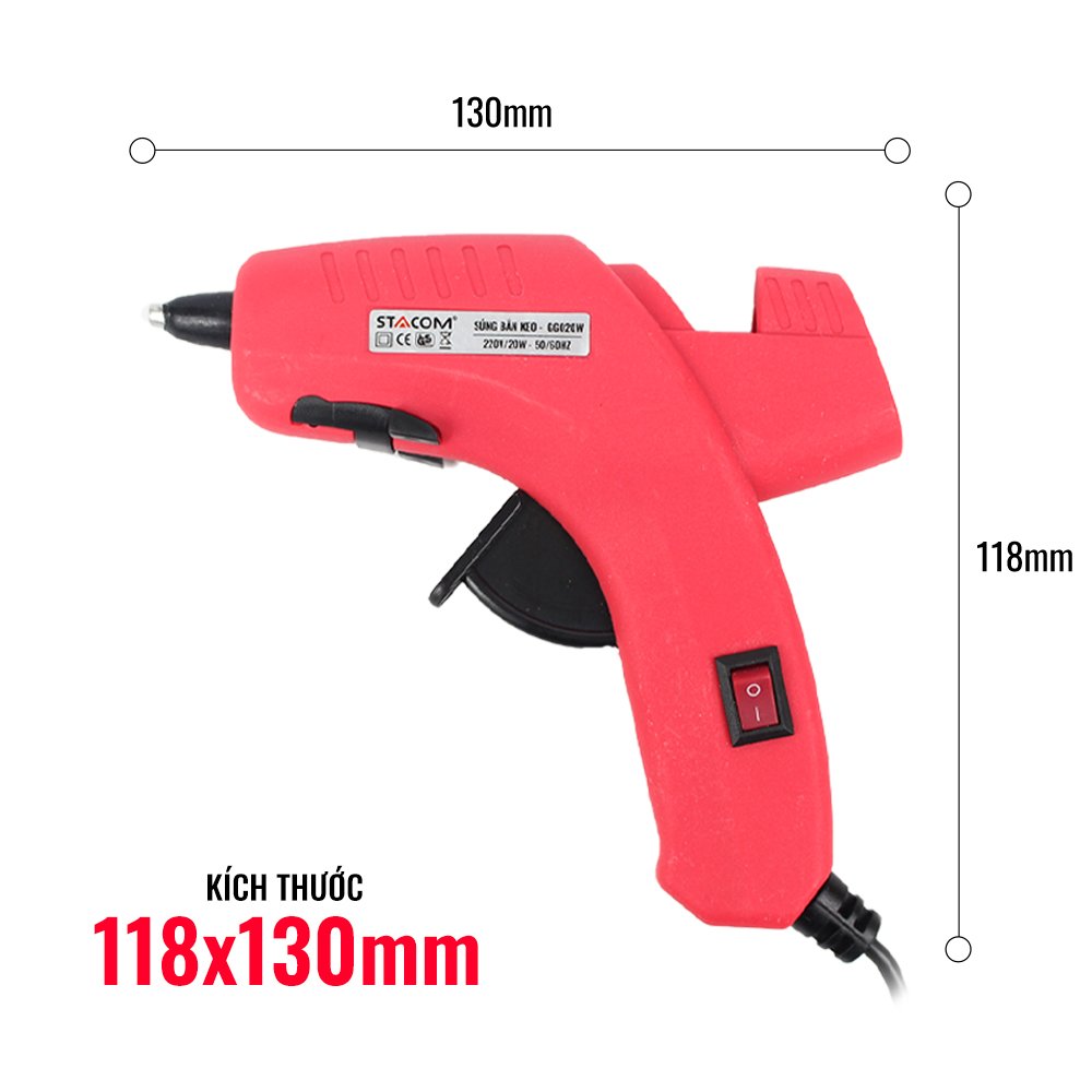 Súng bắn keo STACOM 20 Watts, keo phi 7mm GG020W