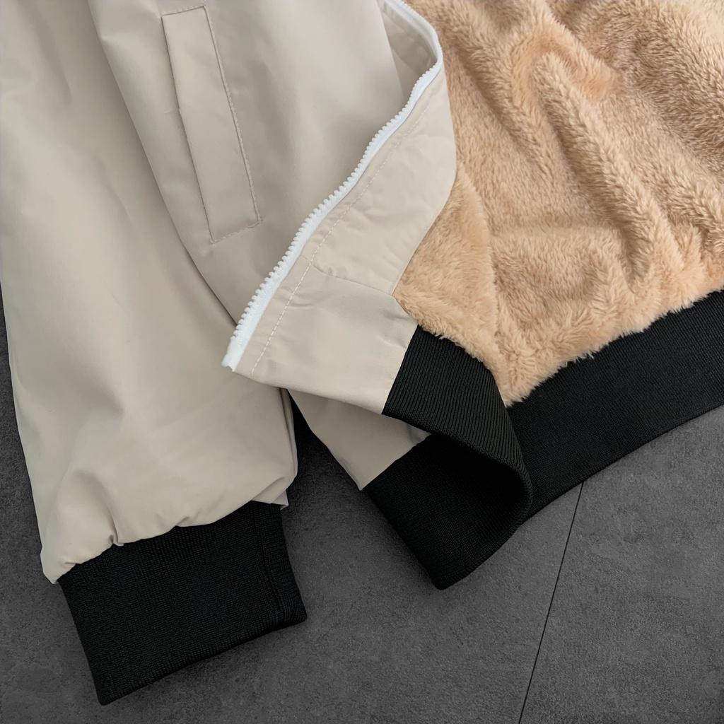 Áo khoác lót lông Fur Jacket, Áo Khoác KaKi Nam Nữ Unisex Trẻ Trung JACK LANE