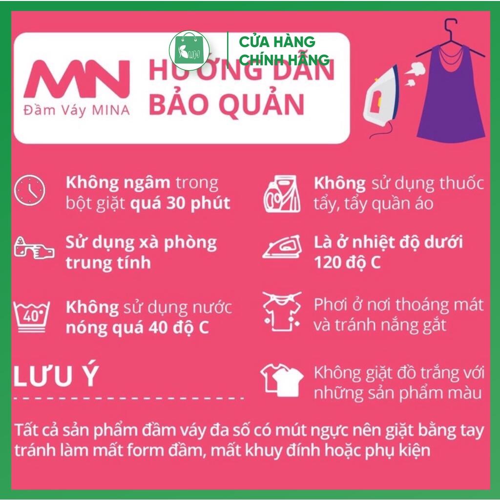 Đầm dự tiệc MINA thiết kế dáng xoè sang trọng chất liệu phi lụa cao cấp phù hợp dạ hội, đi chơi MN178