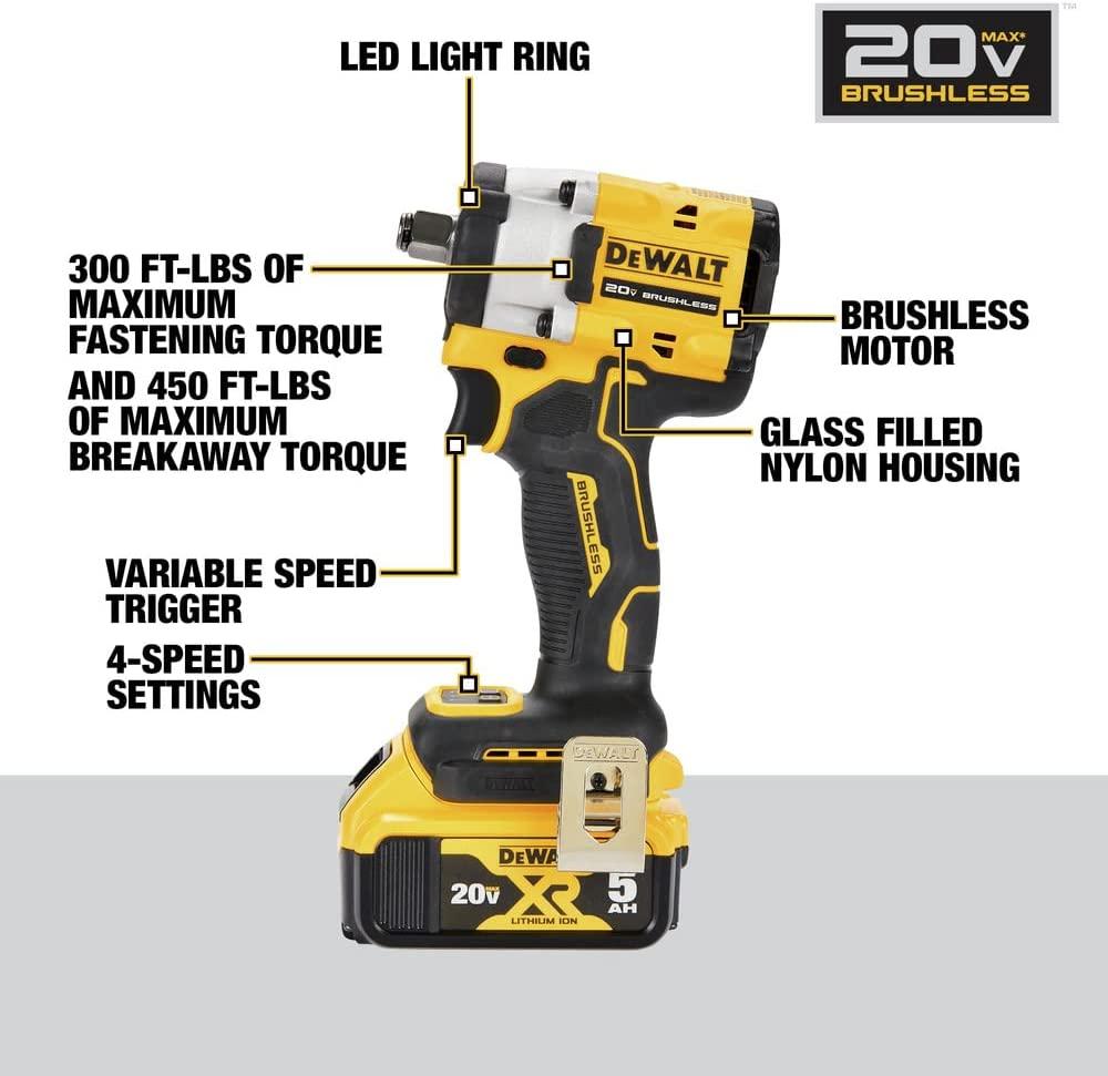 MÁY SIẾT BULONG CẦM TAY 20V DEWALT DCF921N-B1 - HÀNG CHÍNH HÃNG