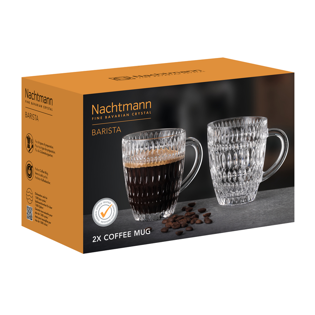 Bộ 2 ly pha lê cà phê Nachtmann Ethno Barista-Hàng chính hãng