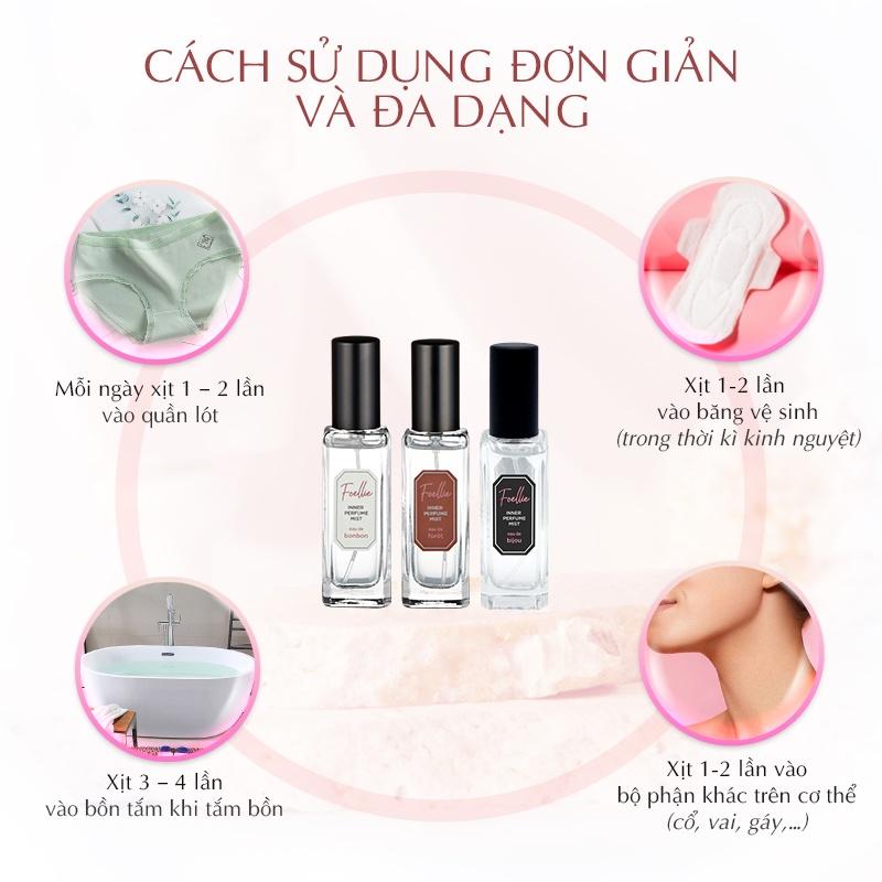 Nước Hoa Vùng Kín Foellie Eau de Bonbon Inner Perfume Mist 6200 Dạng Xịt - Hương Đào Dịu Ngọt 20ml