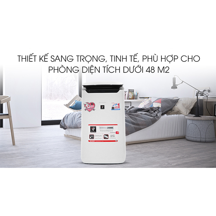 Máy lọc không khí Sharp FP-J60E-W - Hàng chính hãng