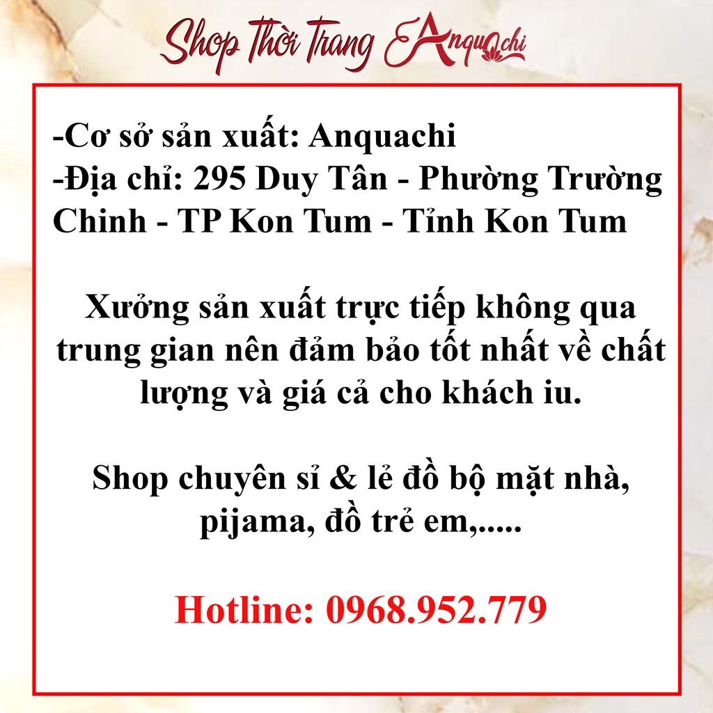 Đồ Bộ Nữ Mặc Nhà Anquachi Đẹp Thun Cotton Nữ Mặc Ngủ Ở Nhà Dễ Thương Quần Đùi Cute A064