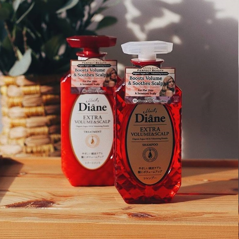 Bộ gội xả Diane Extra Volume & Scalp Treatment giảm gàu chống rụng tóc Hàn Quốc 450ml tặng móc khoá