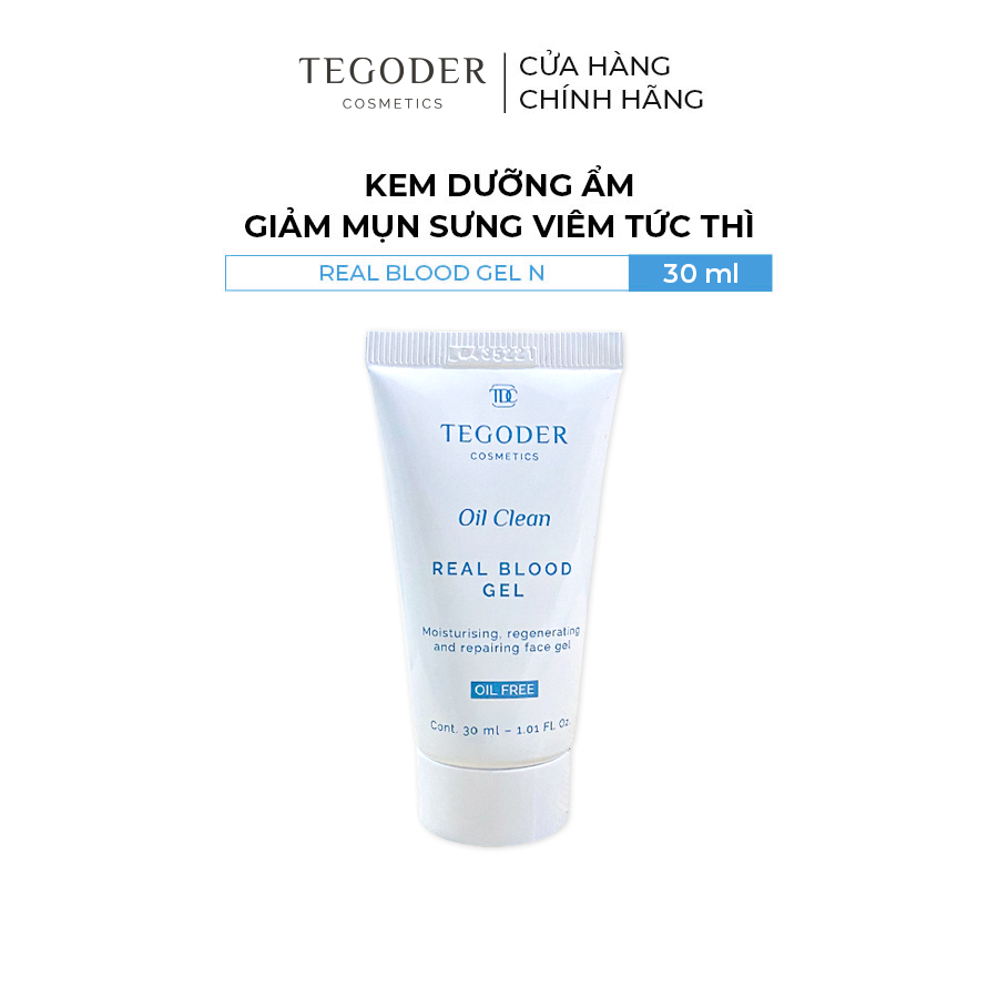 Kem dưỡng làm dịu da giảm mụn tức thì Tegoder Real Blood Gel 30 ml mã 2521