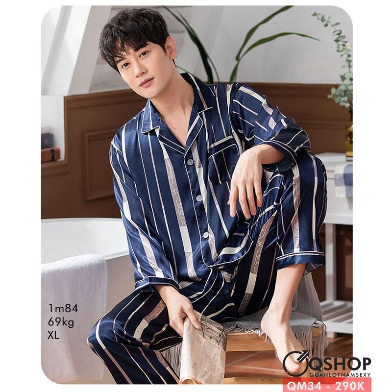 Bộ đồ ngủ đồ mặc nhà pijama nam QM34 QM94