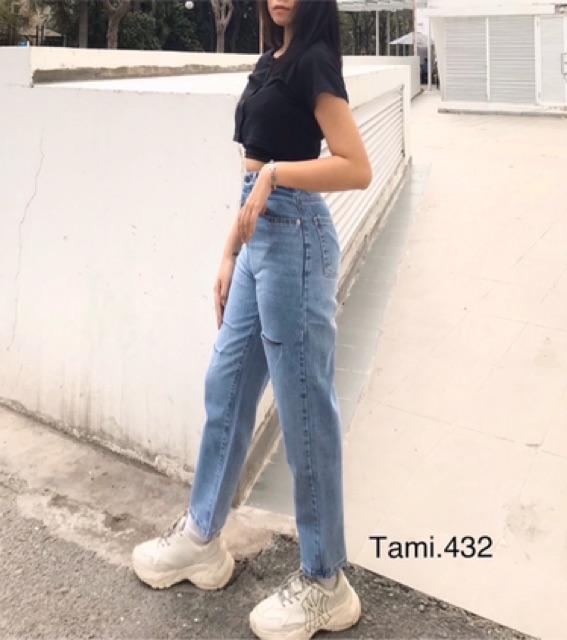 Quần Baggy Jean rách gối