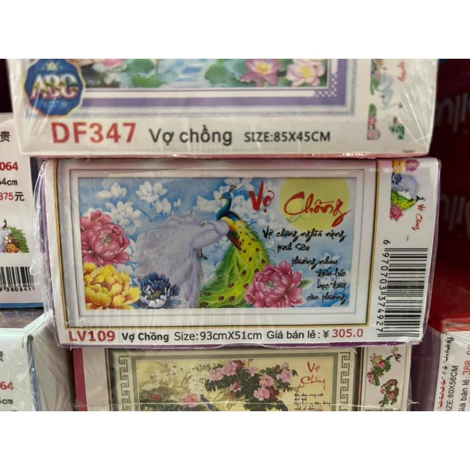 Tranh đính đá Vợ chồng 93×51 LV109