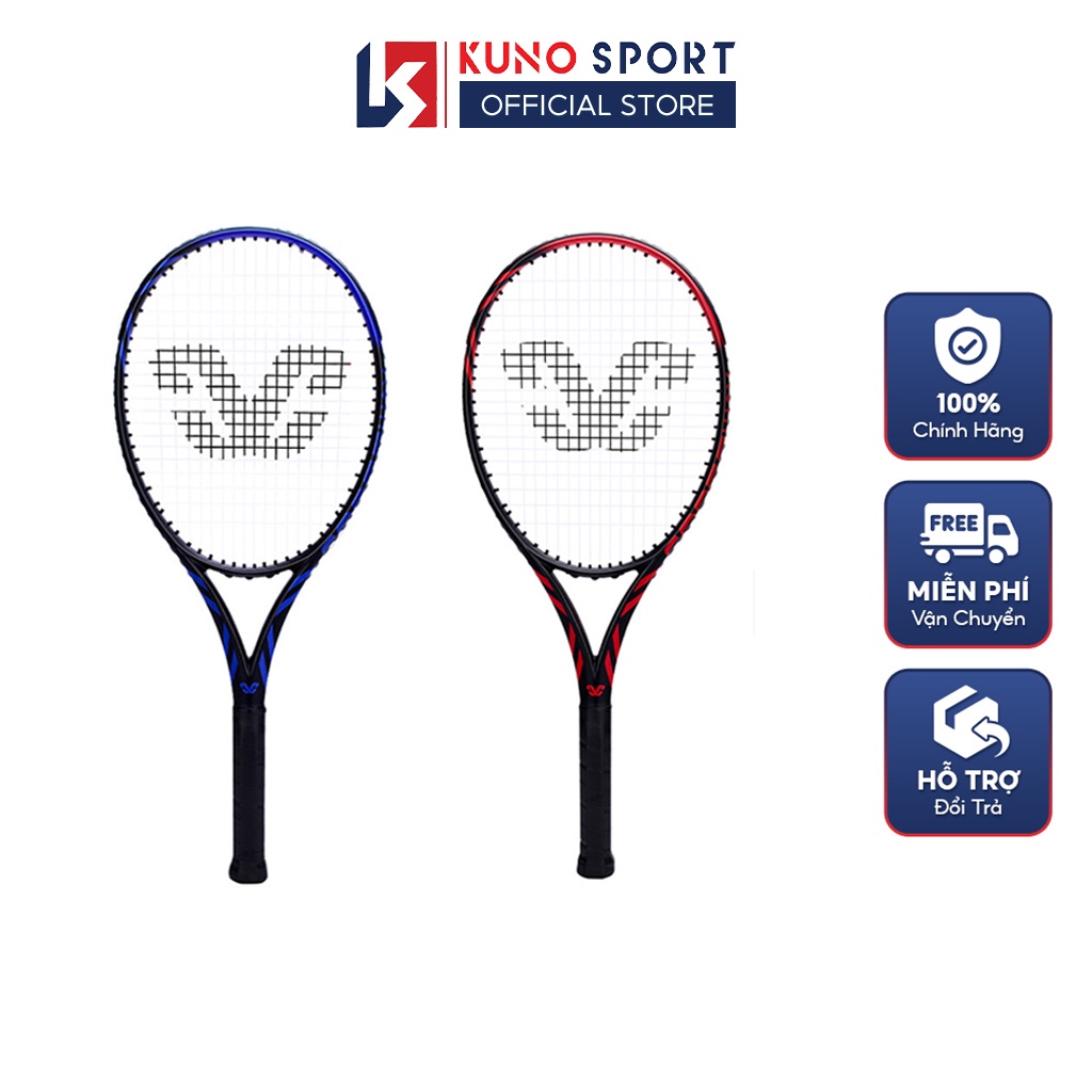 Vợt Tennis CROSSWAY W202 Sợi Carbon Cao Cấp Tặng Kèm Bộ Đế Và Bóng Tập Luyện