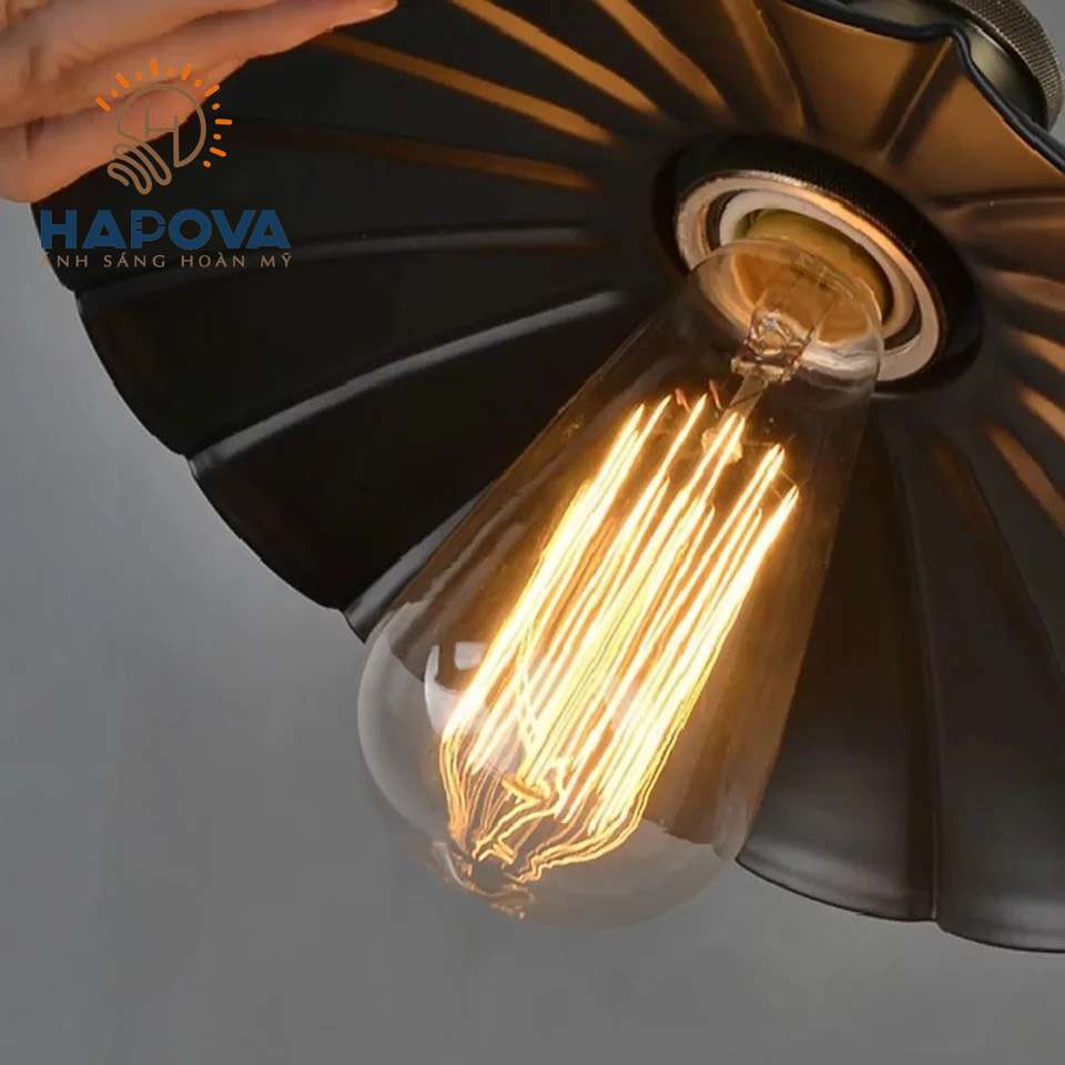 Đèn thả trần trang trí nhà quán cà phê HAPOVA HELGA 5055 + Kèm bóng Edison