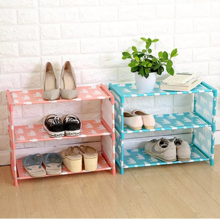 Kệ Giày Dép Lắp Ráp Hoa Văn 4 Tầng - PaKaSa