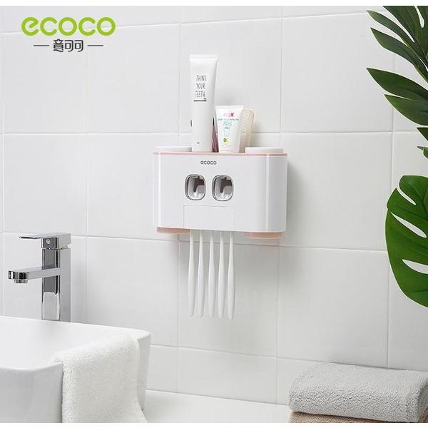 Bộ Nhả Kem Đánh Răng ECOCO Cao Cấp Kèm 2 Cốc, 4 Cốc