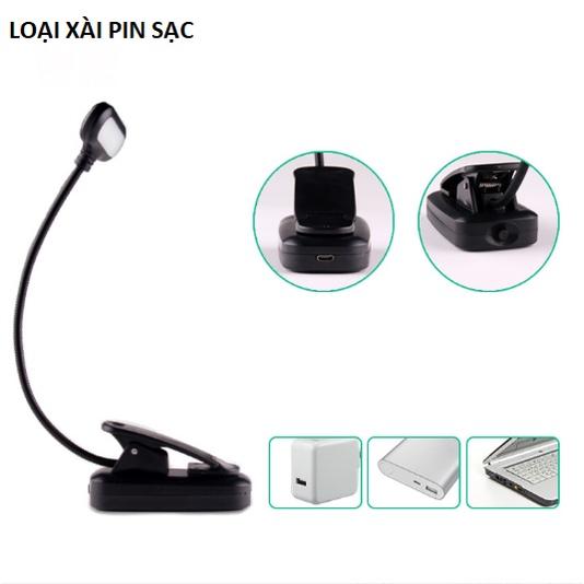 Đèn 5 led kẹp bàn, đèn kẹp đọc sách chống cận uốn dẻo nhỏ gọn