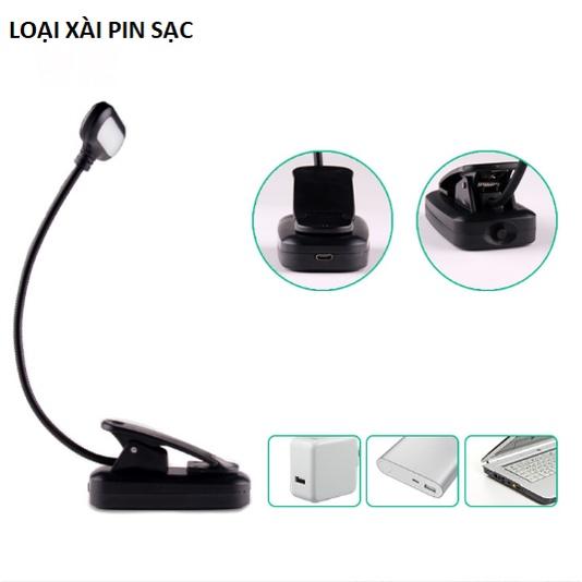 Đèn 5  led kẹp bàn, đèn kẹp đọc sách chống cận uốn dẻo nhỏ gọn