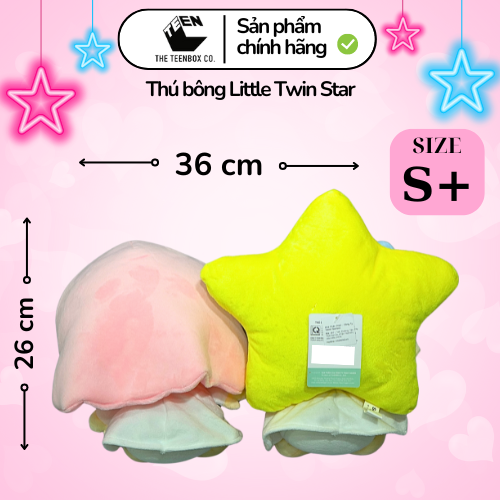 Thú bông Little Twin Star S+,  Gấu Bông Sanrio Chính Hãng, Quà tặng đáng yêu, Sản phẩm chính hãng, Phân phối bởi Teenbox