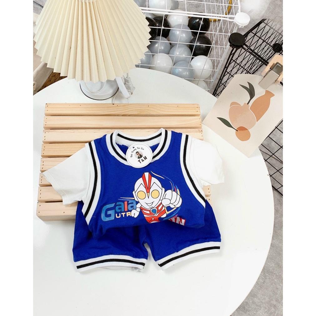 Bộ cộc tay chất Cotton tàu phiên bản siêu nhân cực đẹp thoáng mát mùa hè cho bé SAM.KIDS68