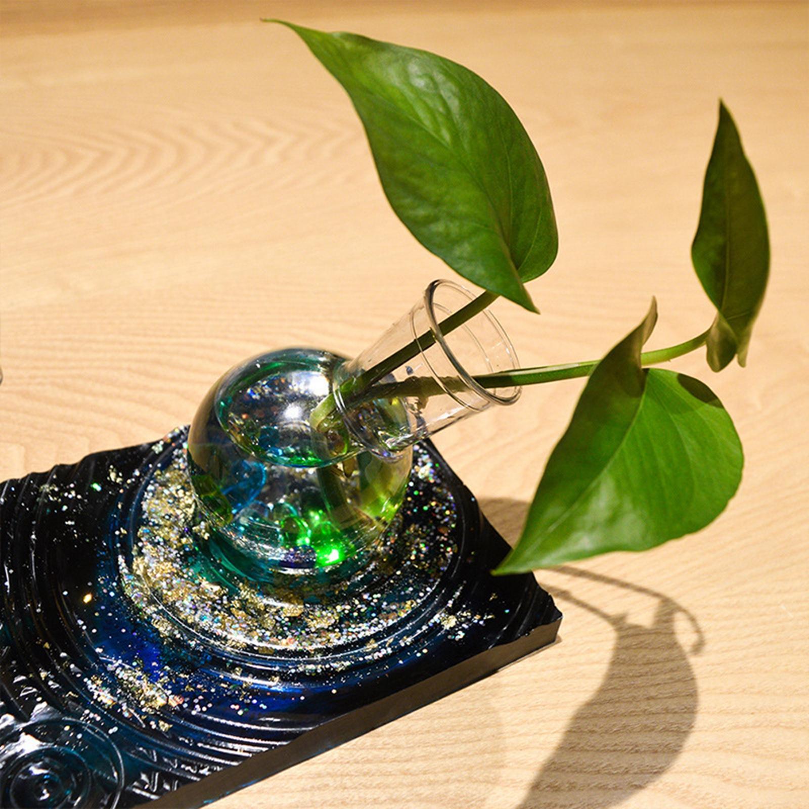 Silicone Vase Tray Model Epoxy Resin Flower Pot Base Fish Tank Holder Model for Office