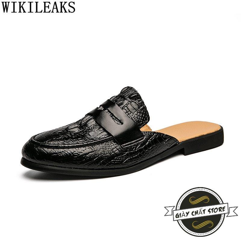 Giày Da Bít Mũi Phong Cách Năng Động Trẻ Trung Dành Cho Nam