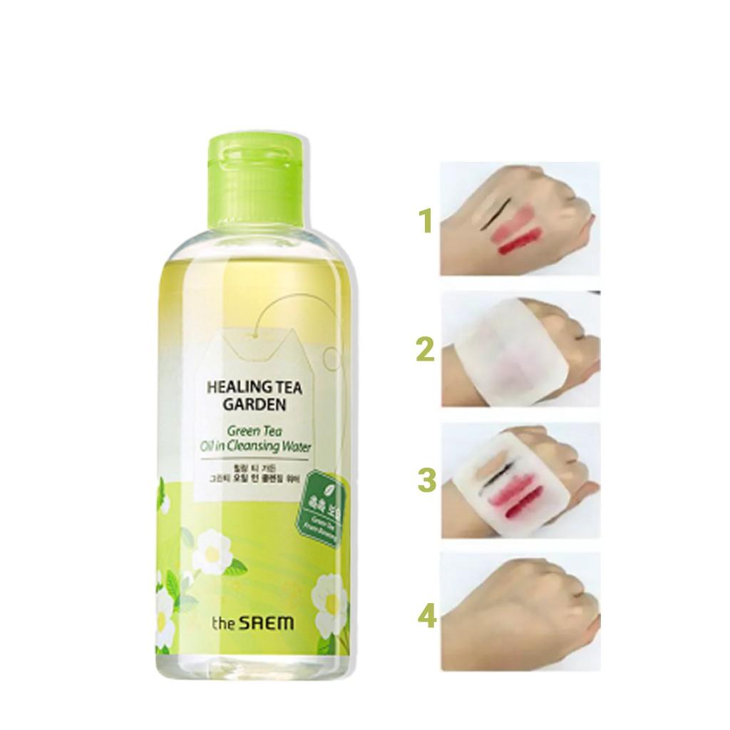 Dầu Tẩy Trang Dành Cho Makeup the SAEM Healing Tea Garden Green Tea Oil In Cleansing Water 300ml