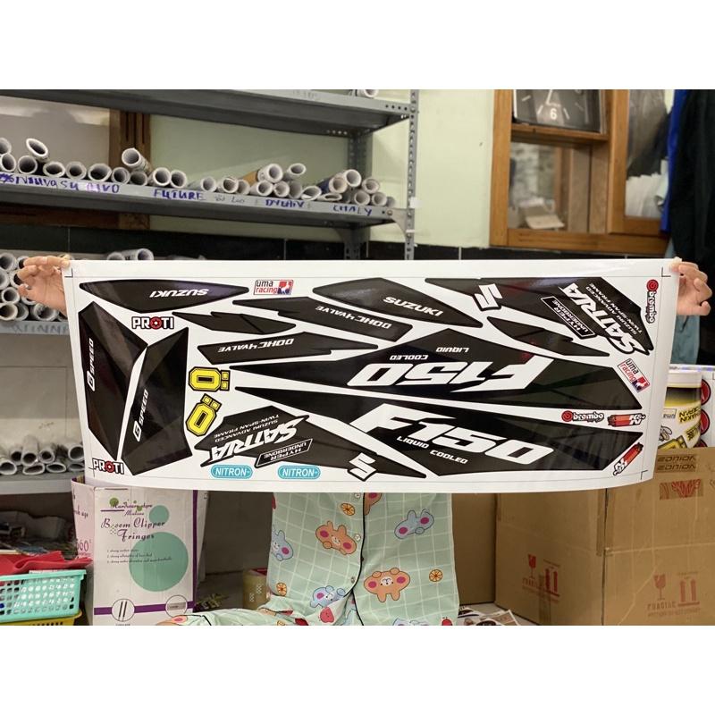 Tem rời xe Satria Fi dán xe đen