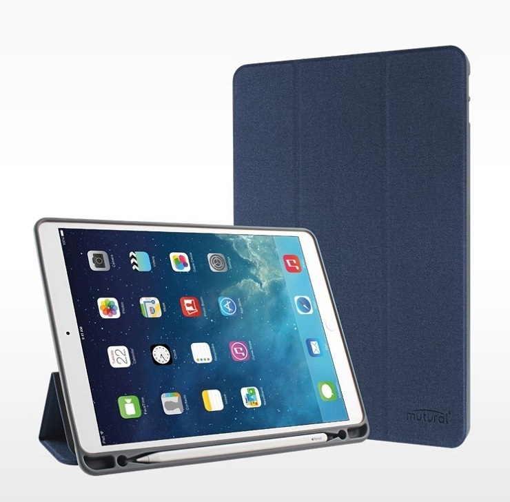 Bao da Mutural Tailor dựng đứng có khay bút dành cho iPad Mini 5 - Hàng chính Hãng