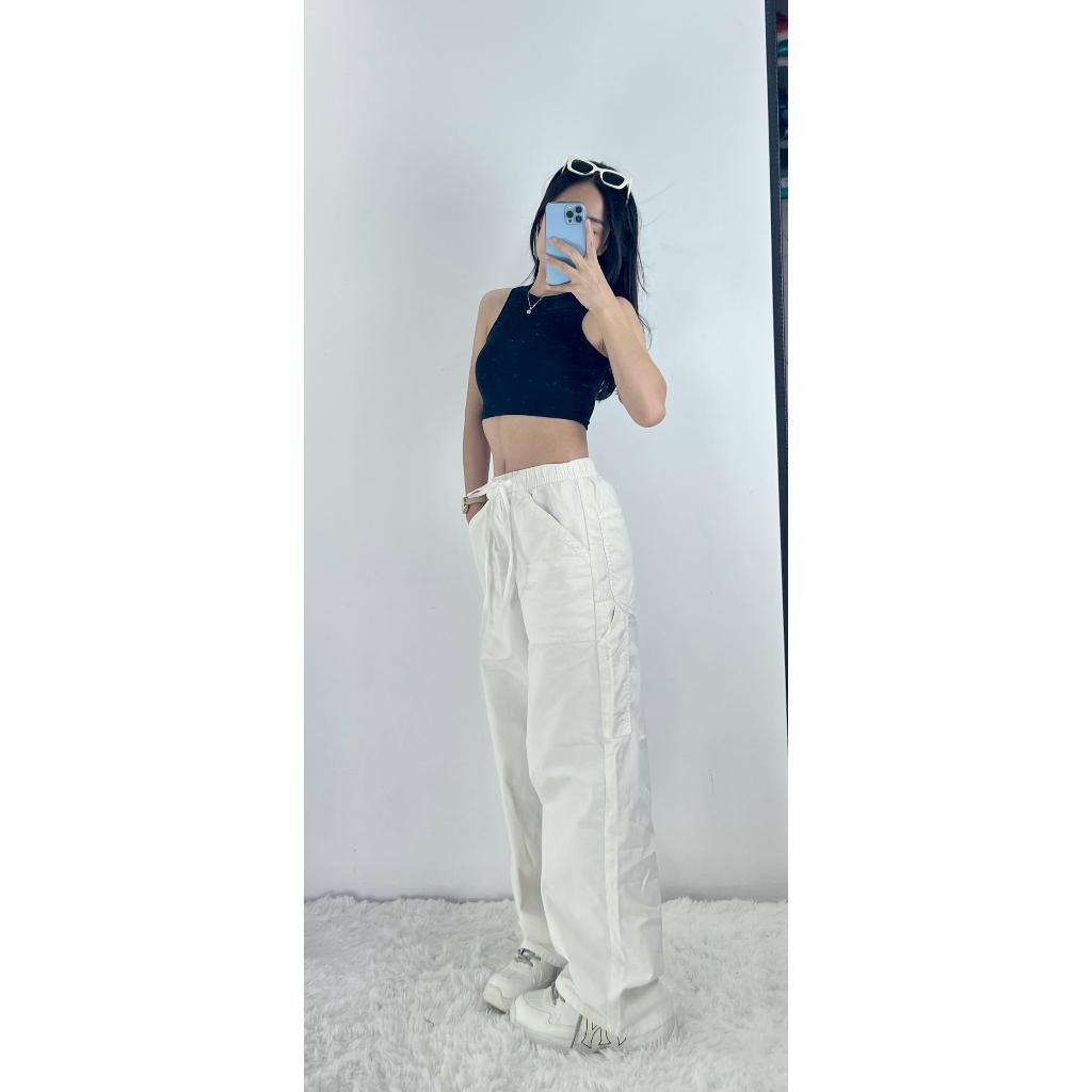 Quần Jean cạp chun Ống Suông SJP08_Quần cạp chun ống rộng nữ đẹp, thương hiệu SAMMA JEANS