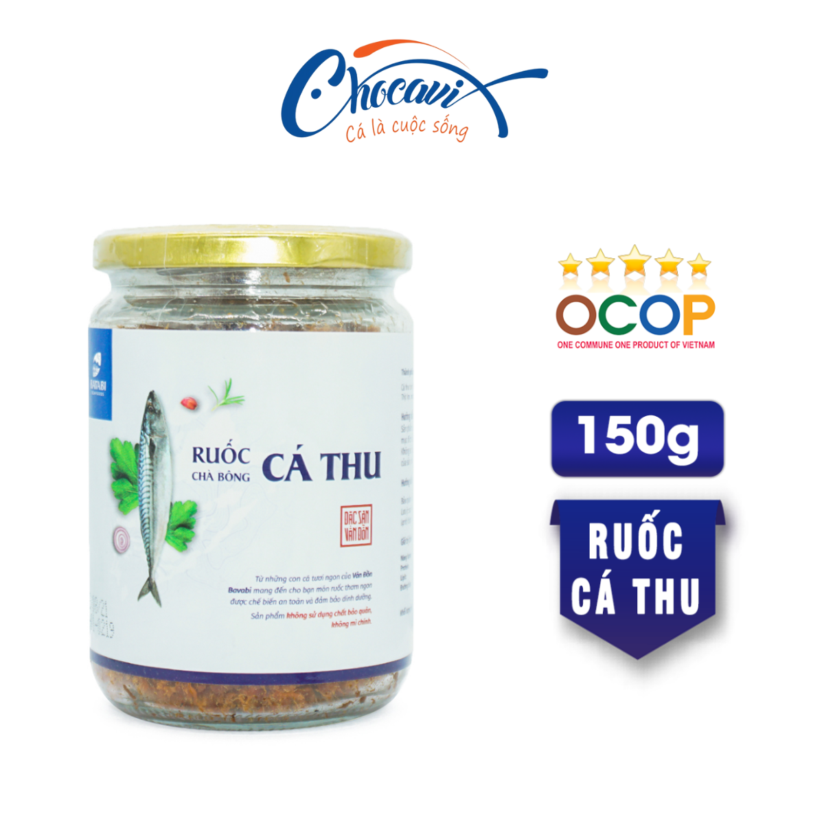 Hũ 150Gr Ruốc Cá Thu BAVABI Thực Phẩm Ăn Liền Đặc Sản Quảng Ninh