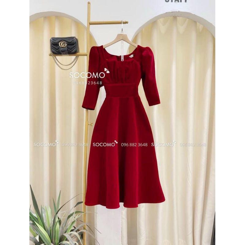 Đầm xếp ly ngực tay lỡ