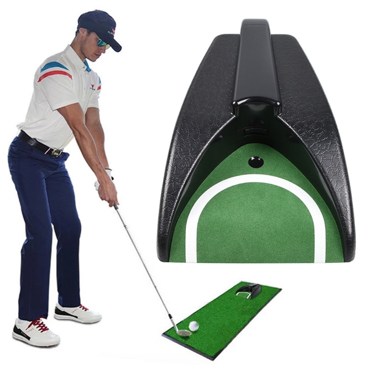 Máy Trả Bóng Golf Gắn Thảm Tập Putt - PGM DB006 Auto-Return Putting Cup