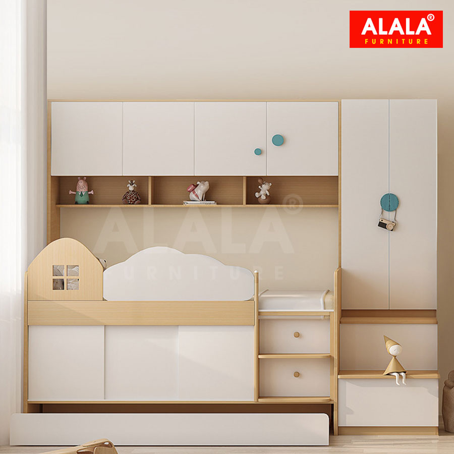 Giường tầng thấp ALALA152 đa năng/ Miễn phí vận chuyển và lắp đặt/ Đổi trả 30 ngày/ Sản phẩm được bảo hành 5 năm từ thương hiệu ALALA/ Chịu lực 700kg