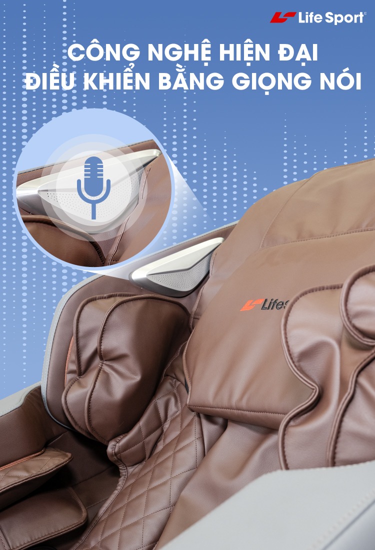 Ghế Massage Toàn Thân Lifesport LS-399, Ghế Massage Có Hệ Thống Điều Khiển Bằng Giọng Nói Thông Minh