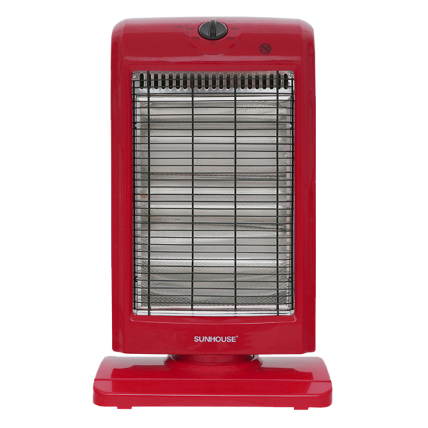 Sưởi Điện 3 Bóng Halogen Sunhouse Shd7016 - Đỏ Đen - Hàng Chính Hãng