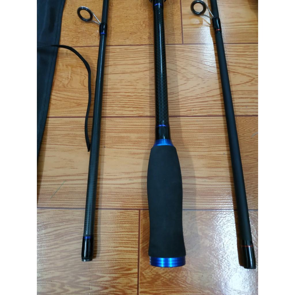 Cần câu lure 1m8-2m1 catbon xoắn siêu nhẹ