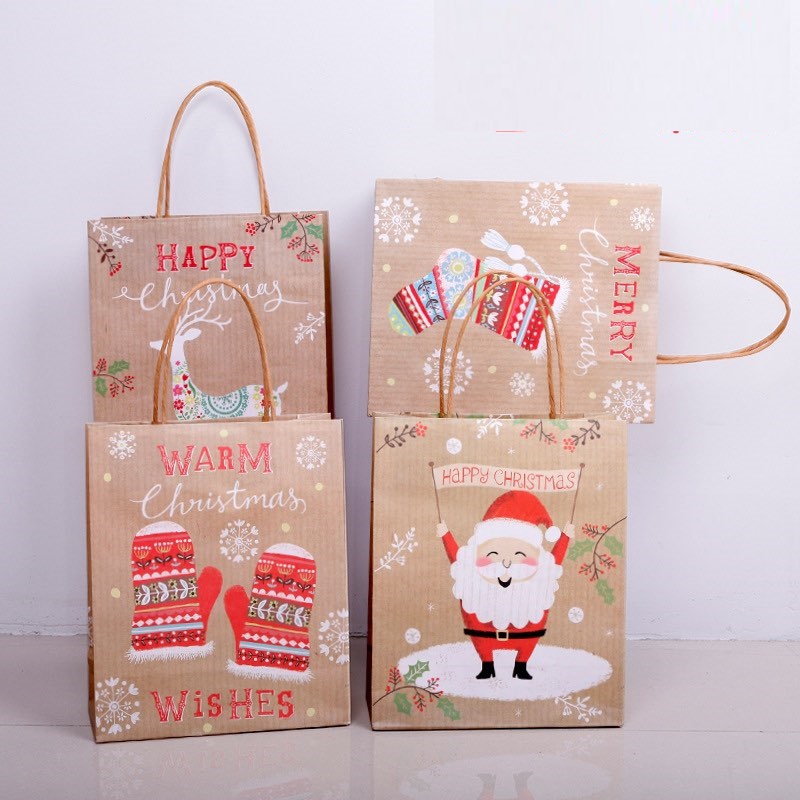 Túi giấy đựng quà giáng sinh Noel, quà tặng, gói quà