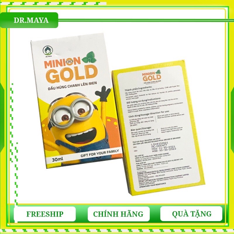 COMBO 2 Dầu húng chanh Minion Gold 30ml