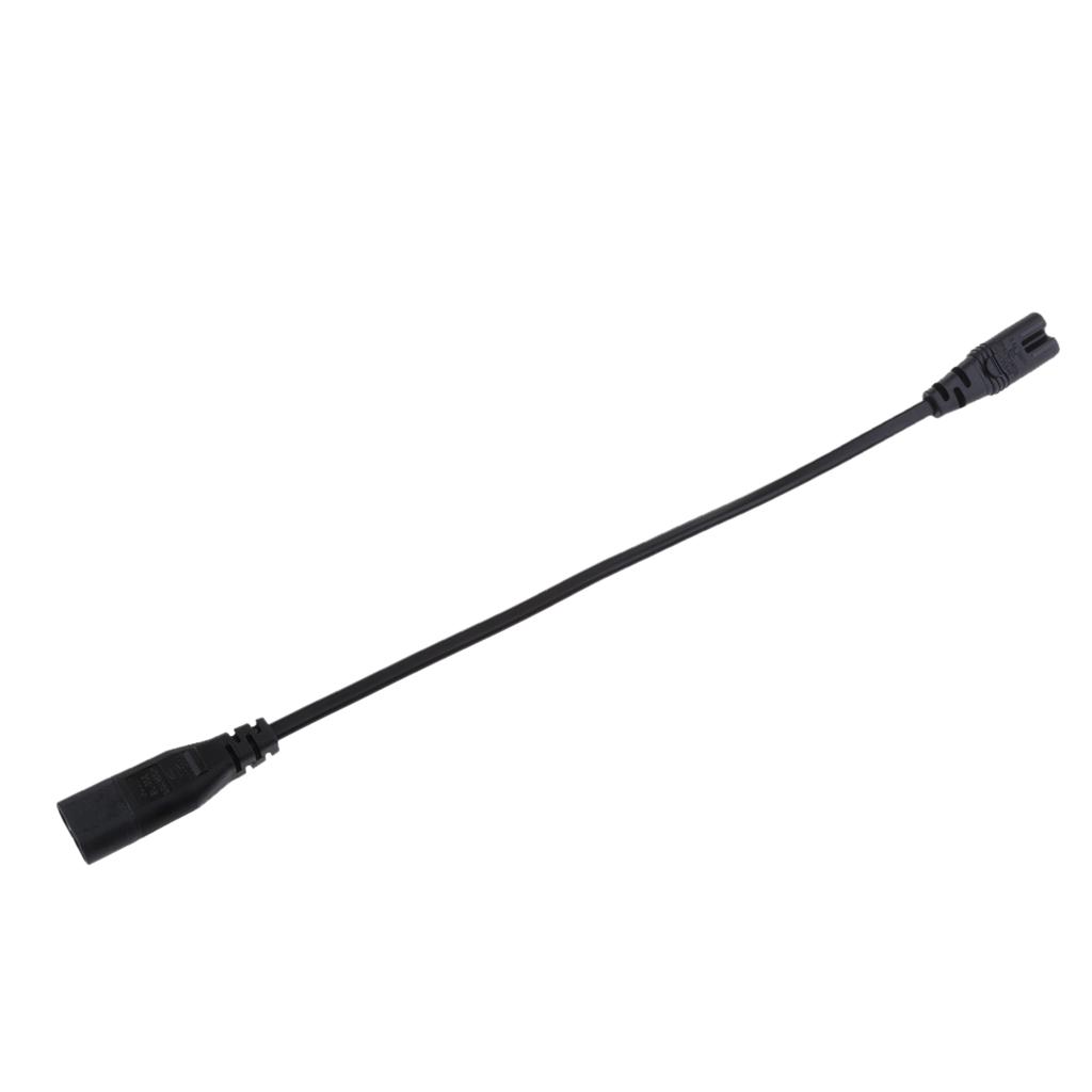 IEC 320 C8 Male to C7 Female Power Converter Adapter Cable Cord 20cm