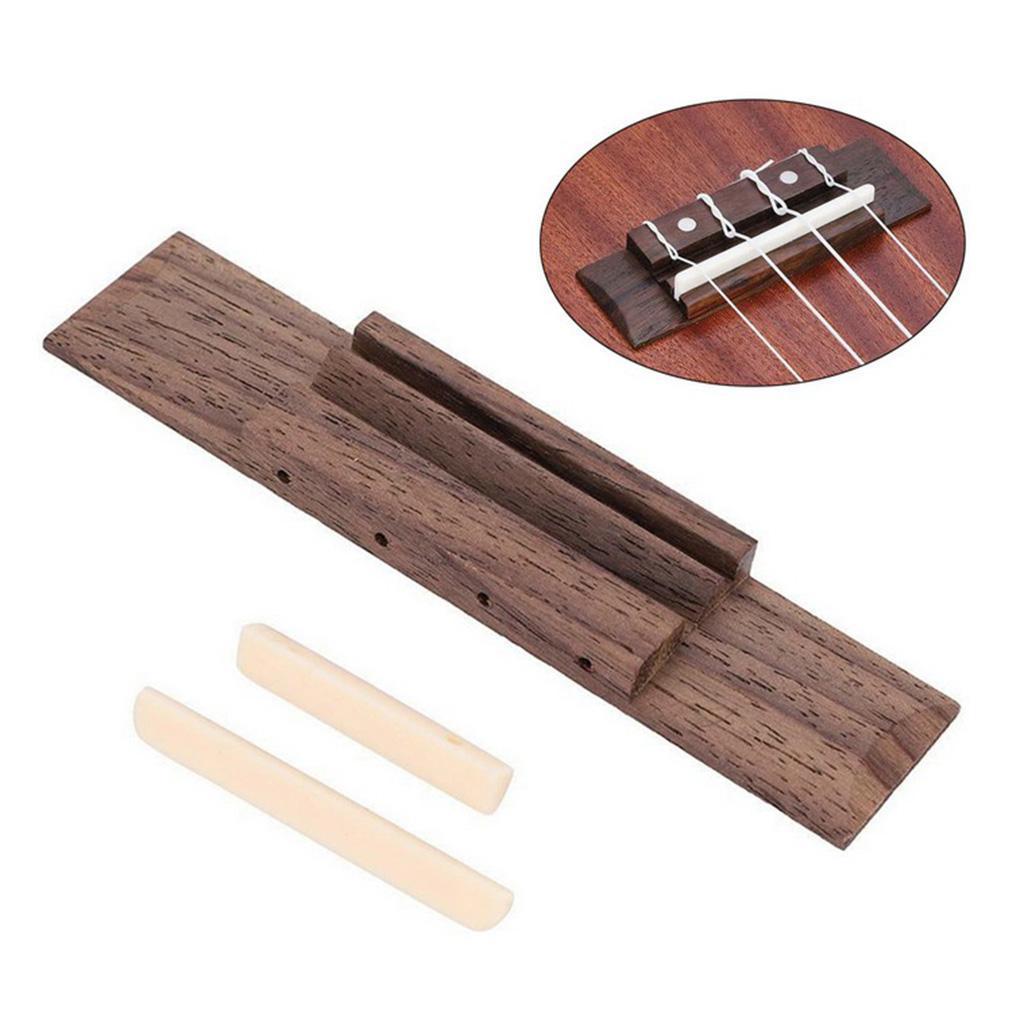 Ukulele Rosewood Bridge & Nut and Saddle Slotted for Guitar Ukulele