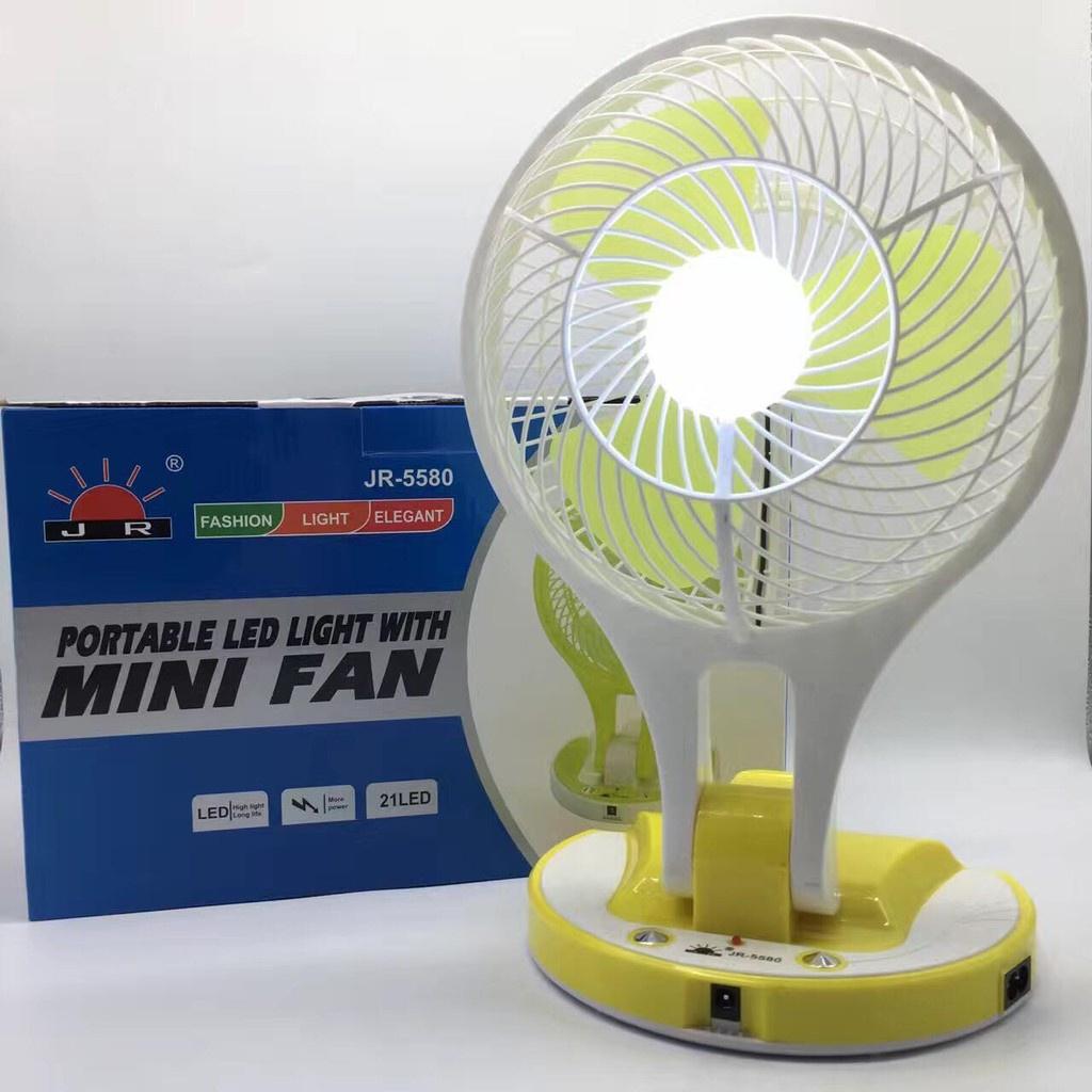 Quạt Sạc Điện Mini FAN Kiêm Đèn Pin, quạt mát với 2 tốc độ gió