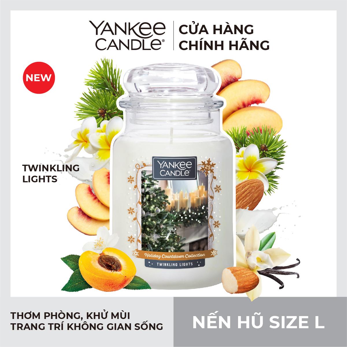 Nến hũ Yankee Candle size L (623g) - Twinkling Lights