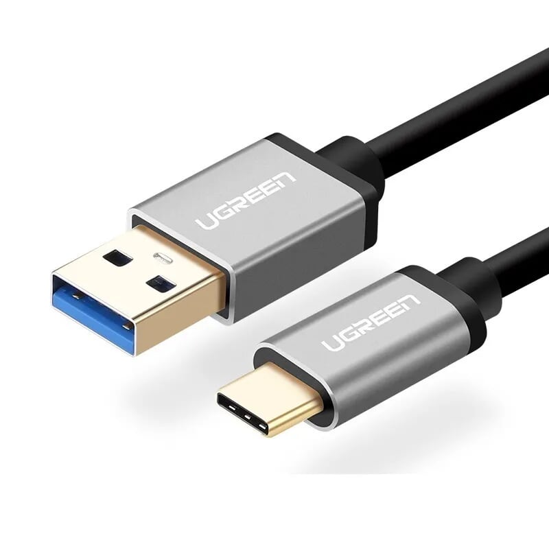 Cáp USB TypeC sang USB 3.0 cao cấp 1.5M màu Đen Ugreen UC30534US187 Hàng chính hãng