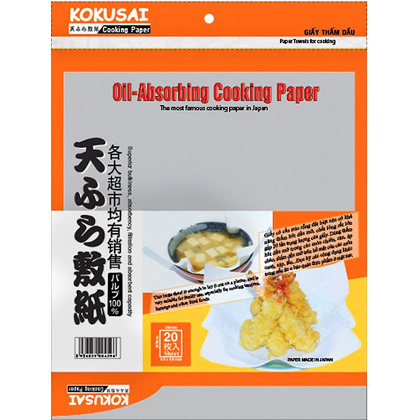 Giấy thấm dầu Kokusai 24cmx24cm (20 sheet/ túi) - Hàng chính hãng