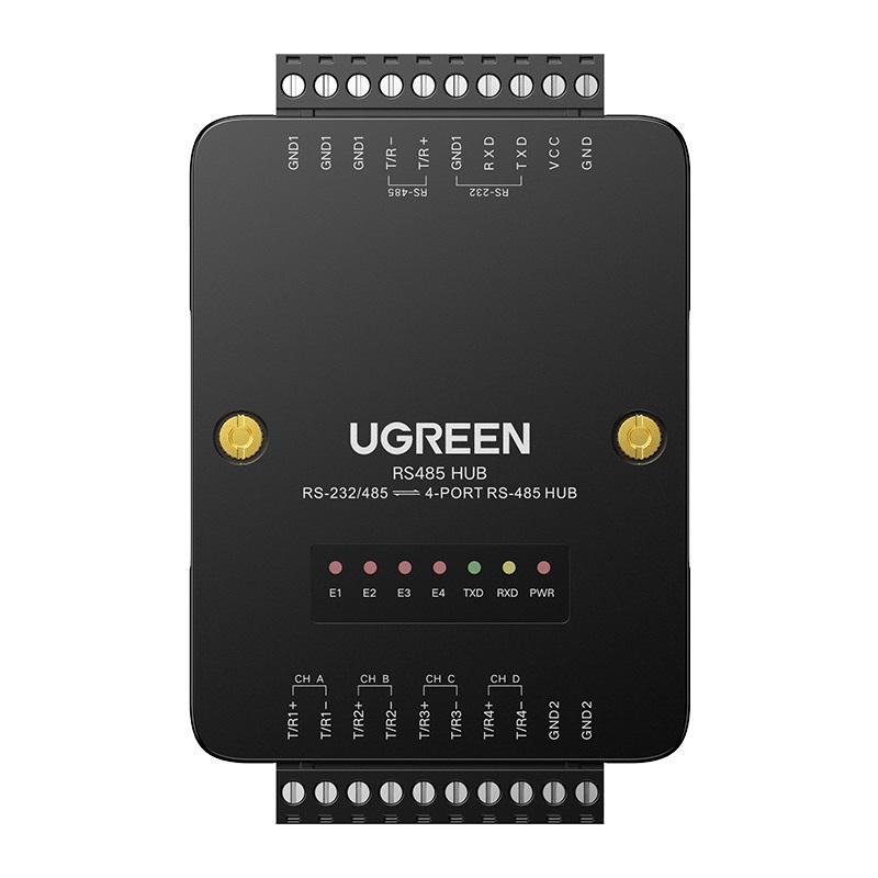 Ugreen UG80114cm328TK Bộ chia RS232 / 485 sang 4 cổng RS485 hub cổng nối tiếp bộ chia một điểm bốn bộ chuyển đổi rơ le cách ly quang điện - HÀNG CHÍNH HÃNG