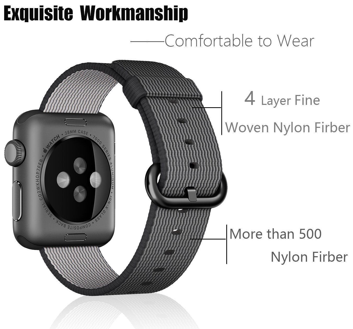 Dây đeo cho đồng hồ Apple Watch 44mm/42mm Woven nylon